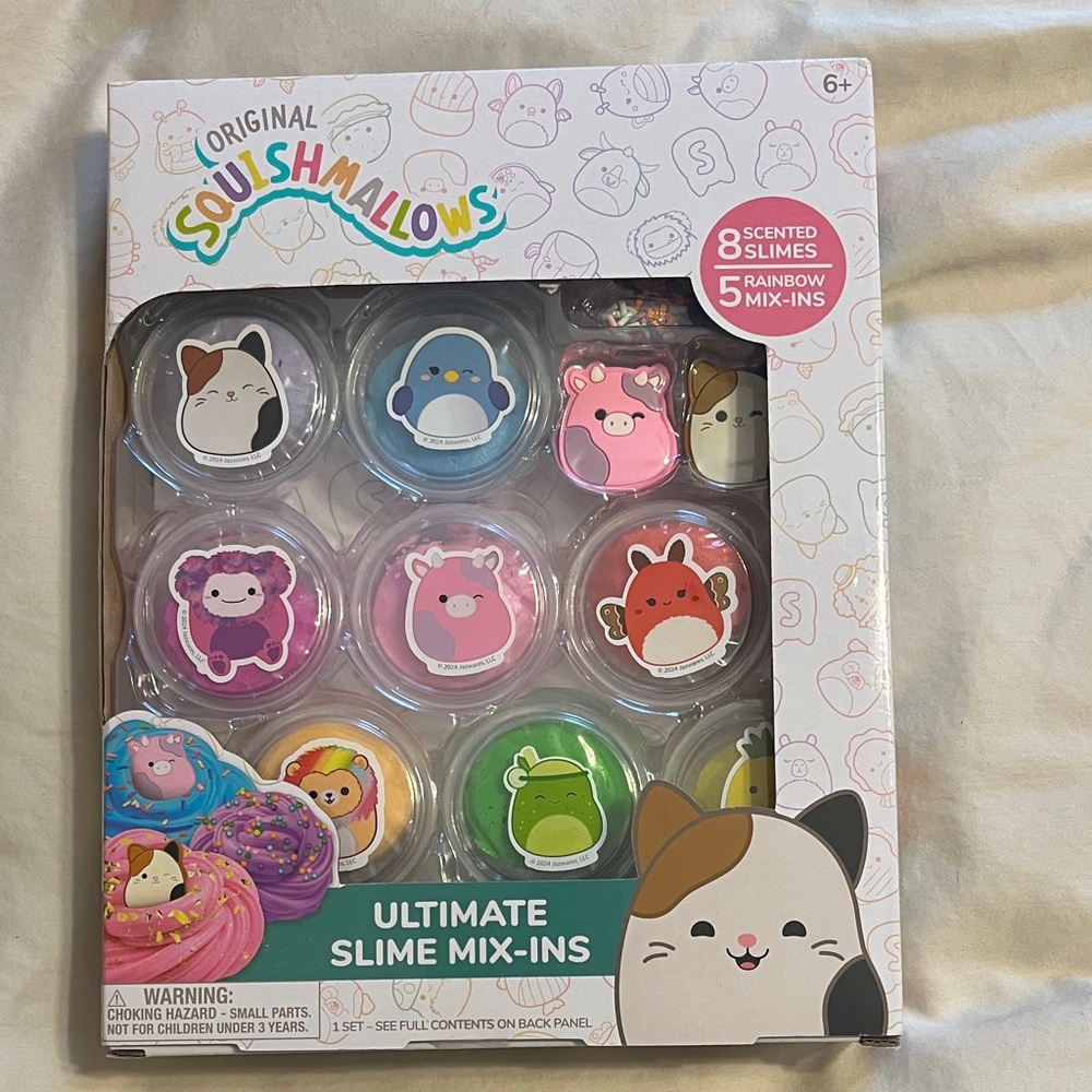 Squishmallows Original Slime Mix-Ins - Pink, Blue, Green